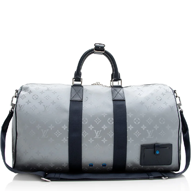 Louis Vuitton Monogram Satellite Bandouliere Keepall 50 Duffel Bag (SHF-20808)