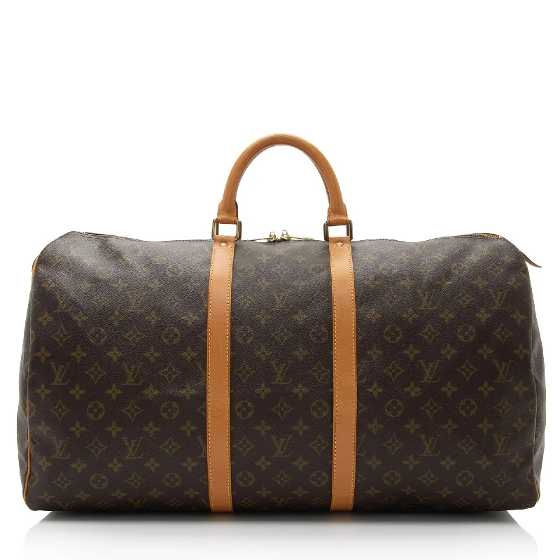 Louis Vuitton Vintage Monogram Canvas Keepall 55 Duffle Bag (SHF-xIA279)