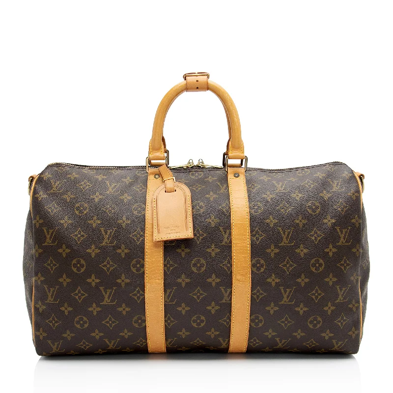 Louis Vuitton Vintage Monogram Canvas Keepall Bandouliere 45 Duffle Bag (SHF-eLIEgI)