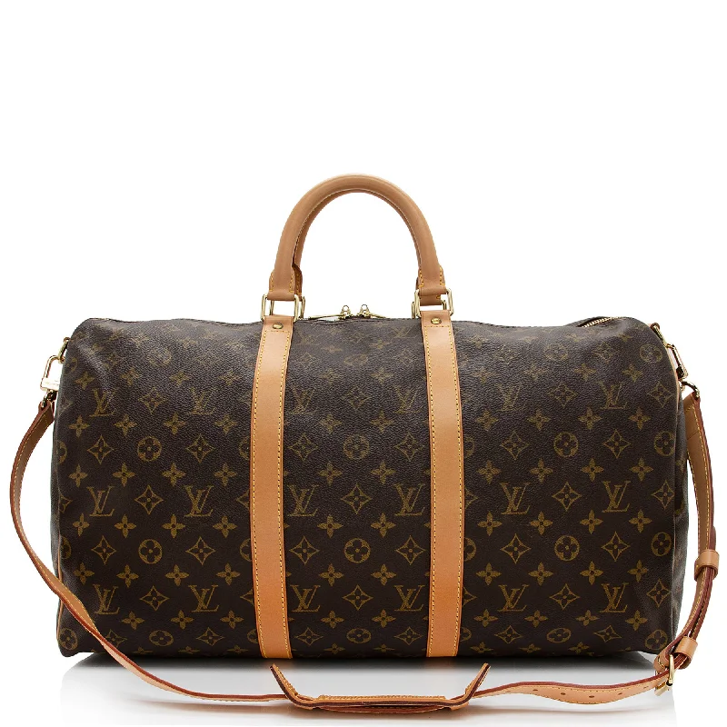 Louis Vuitton Vintage Monogram Canvas Keepall Bandouliere 50 Duffle Bag (SHF-geZCJA)