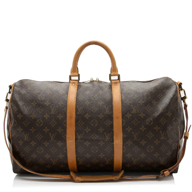 Louis Vuitton Vintage Monogram Canvas Keepall Bandouliere 50 Duffle (SHF-ioKkms)