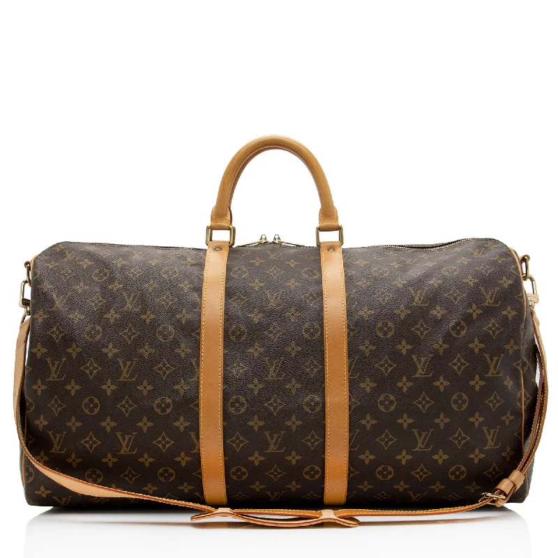 Louis Vuitton Vintage Monogram Canvas Keepall Bandouliere 55 Duffle Bag (SHF-g634Q4)