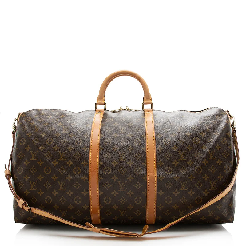 Louis Vuitton Vintage Monogram Canvas Keepall Bandouliere 60 Duffel Bag (SHF-16749)