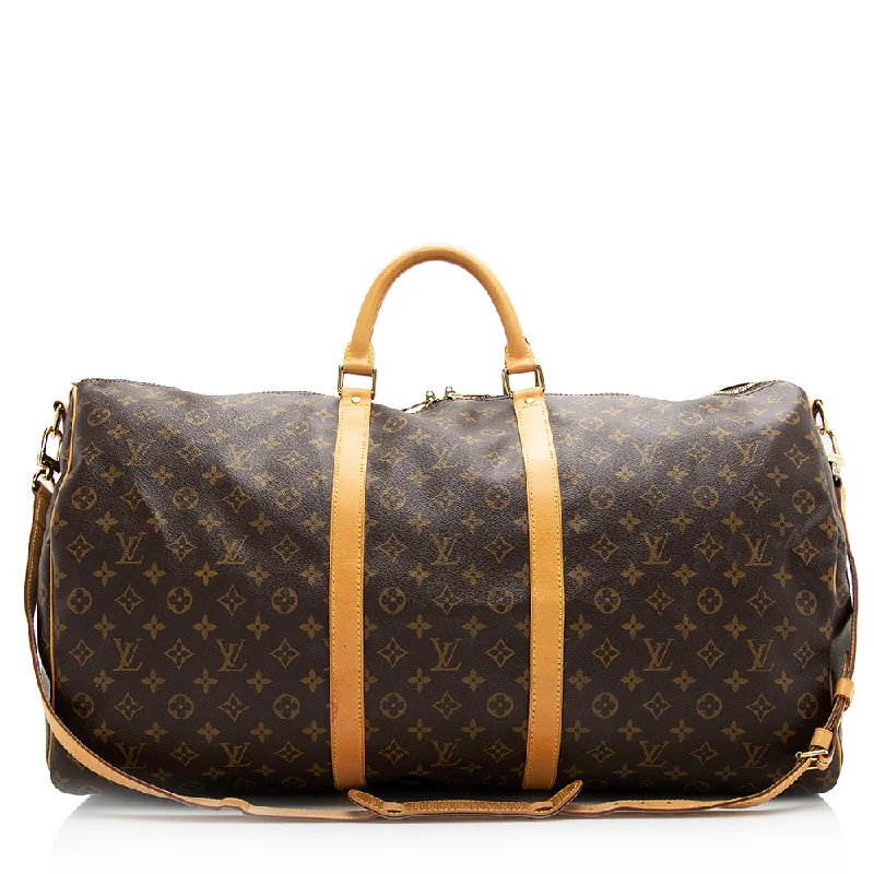 Louis Vuitton Vintage Monogram Canvas Keepall Bandouliere 60 Duffel Bag (SHF-20338)