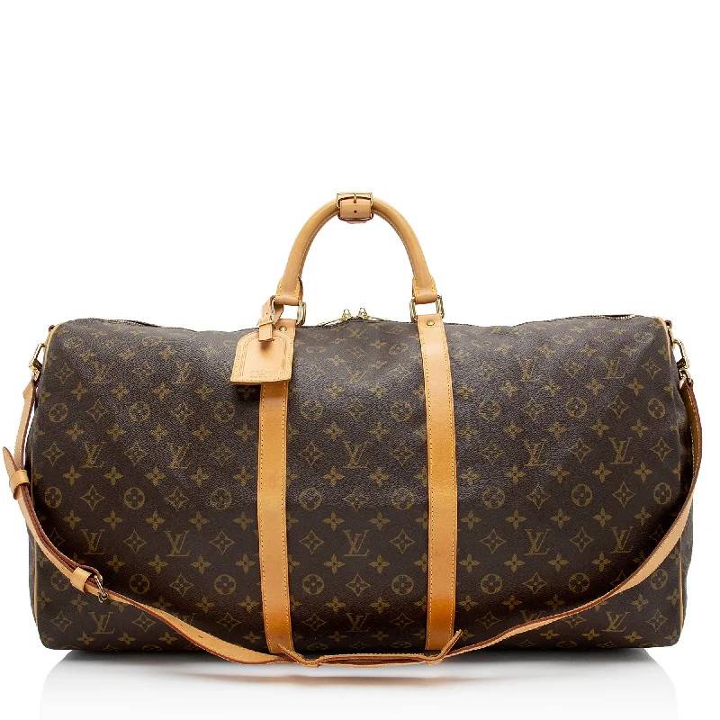 Louis Vuitton Vintage Monogram Canvas Keepall Bandouliere 60 Duffle Bag (SHF-N7uWMn)