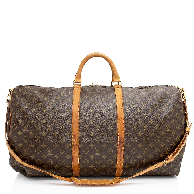 Louis Vuitton Vintage Monogram Canvas Keepall Bandouliere 60 Duffle (SHF-Pcqeua)