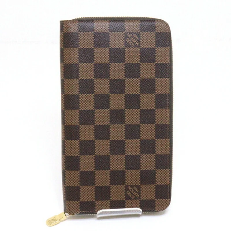 Louis Vuitton Damier Ebene Round Long Wallet Zippy Organizer N63502