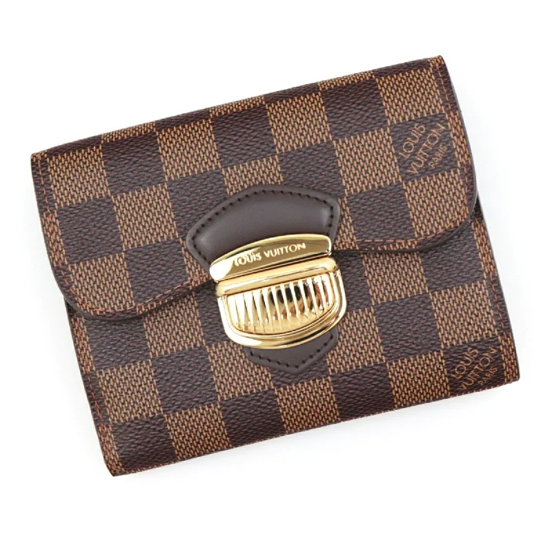 Louis Vuitton Damier Women's Damier Canvas Wallet (tri-fold) Brown