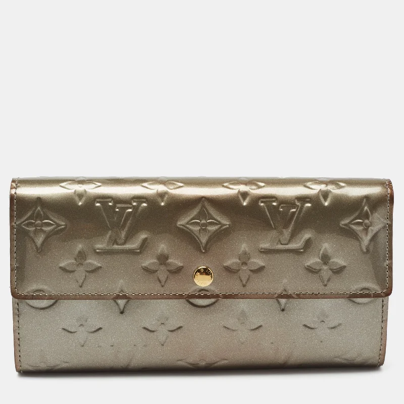 Louis Vuitton Gris Art Deco Monogram Vernis Sarah Wallet