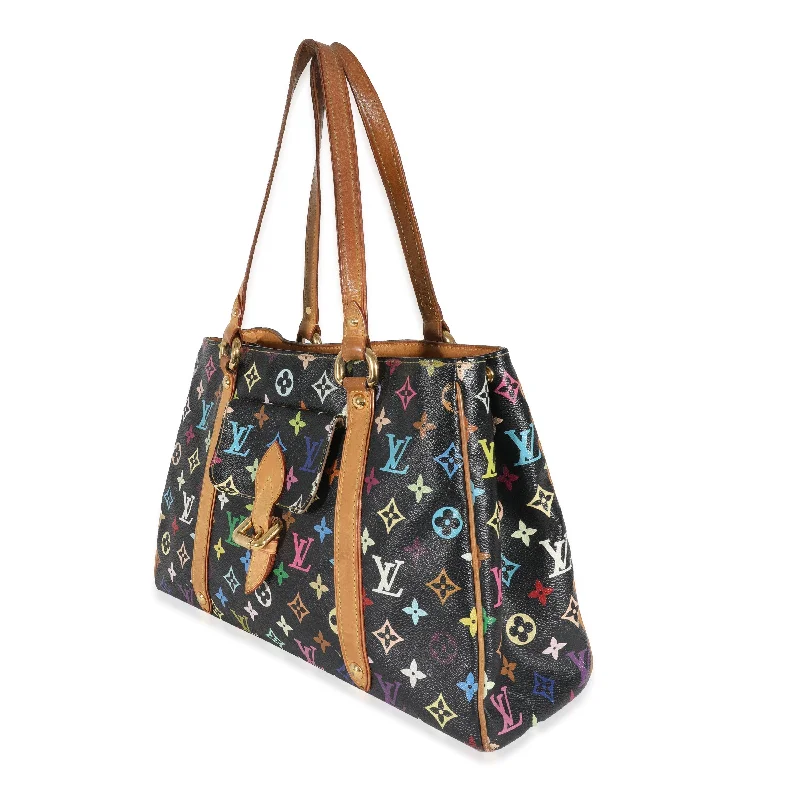 Louis Vuitton x Takashi Murakami Black Monogram Multicolore Aurelia MM